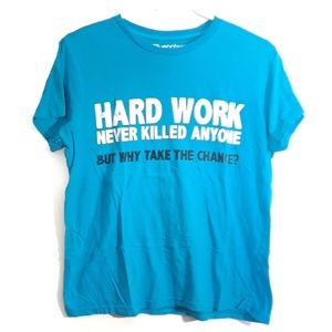 Bluenotes Blue Funny Graphic Shirt Ladies Size Medium